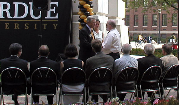  Purdue President Martin C. Jischke with Eugene Spafford
