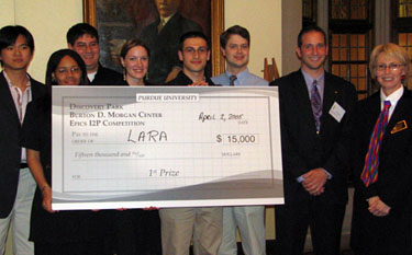 The LARA EPICS Team with their Idea-to-Product winnings. 