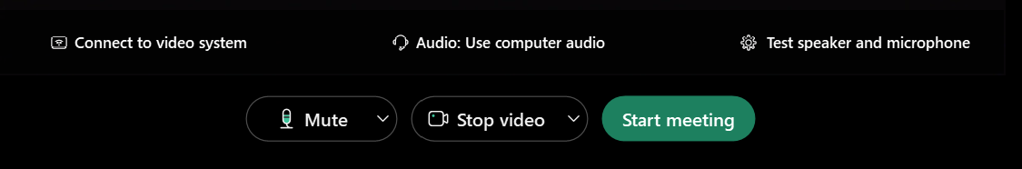 Webex audio-video settings prompt