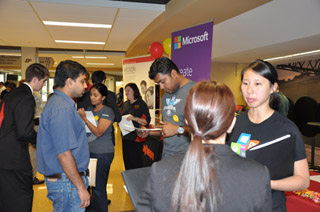 Students at the annual Computer Science Career Fair