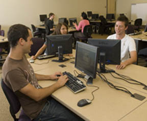 Students in a computer lab