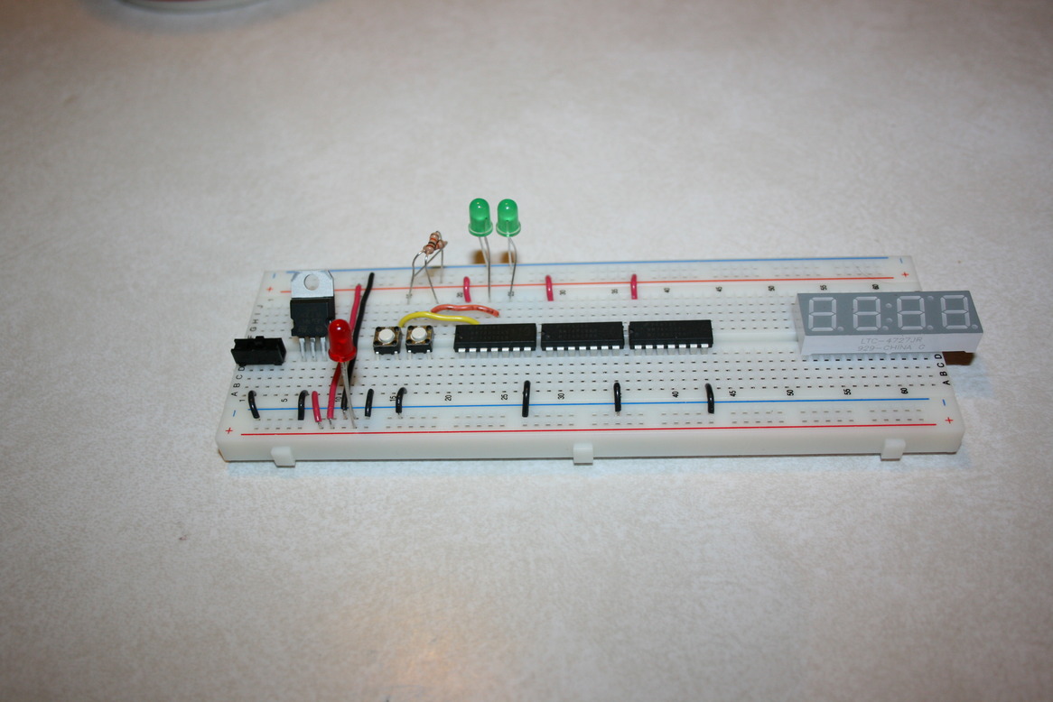 7-segment display connected