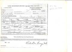 birth cert