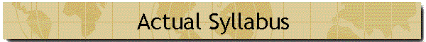 Actual Syllabus