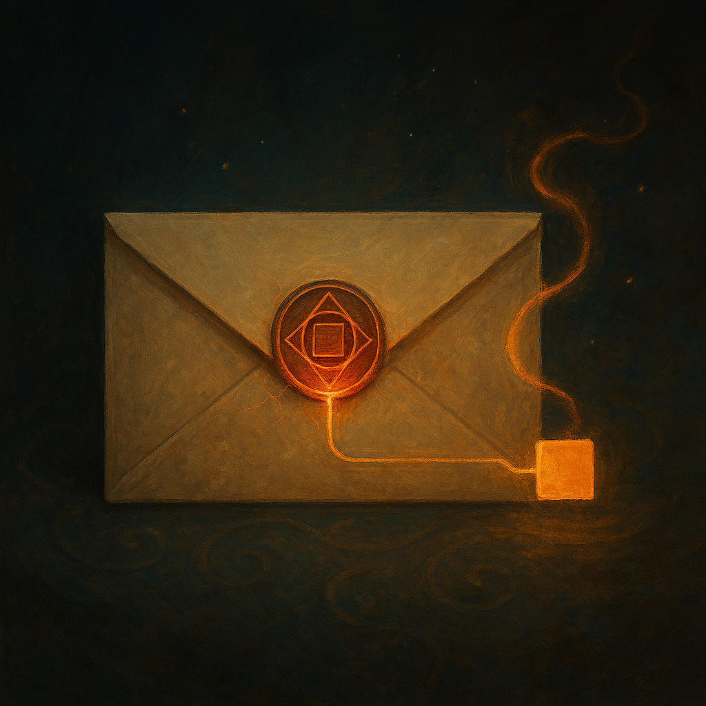 Envelope graphic with lock on it. Courtesy of Copilot.