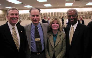 President Martin Jischke, Mike Atallah, Karen Atallah, and Trustee Mamon Powers