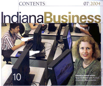 Susanne Hambrusch on the cover of Indiana Business