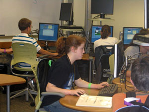 Campers worked in the newly remodeled CS175 lab.