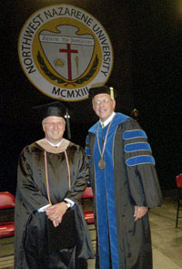 Tony with NNU President, Dr. Richard Hagood