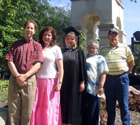 Hart with her family