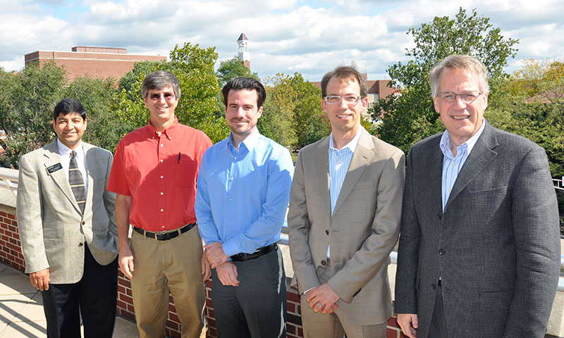 Interim Department Head Professor Sunil Prabhakar, Professor John Riedl, Ian Murdock, Bryn Dole, and Assistant Department Head Dr. Tim Korb