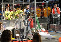 Team 1747 compete in the Boilermaker Regional