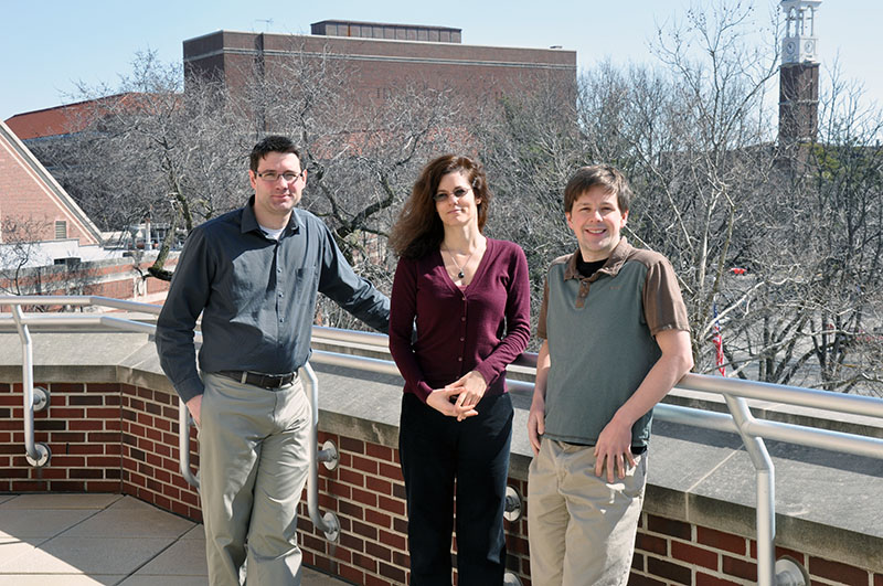 Professors Xavier Tricoche, Jennifer Neville and David Gleich