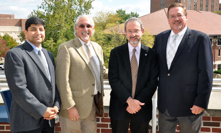 Department Head Sunil Prabhakar, Marc Shinbrood, Ronald Boisvert, and Robert Balog