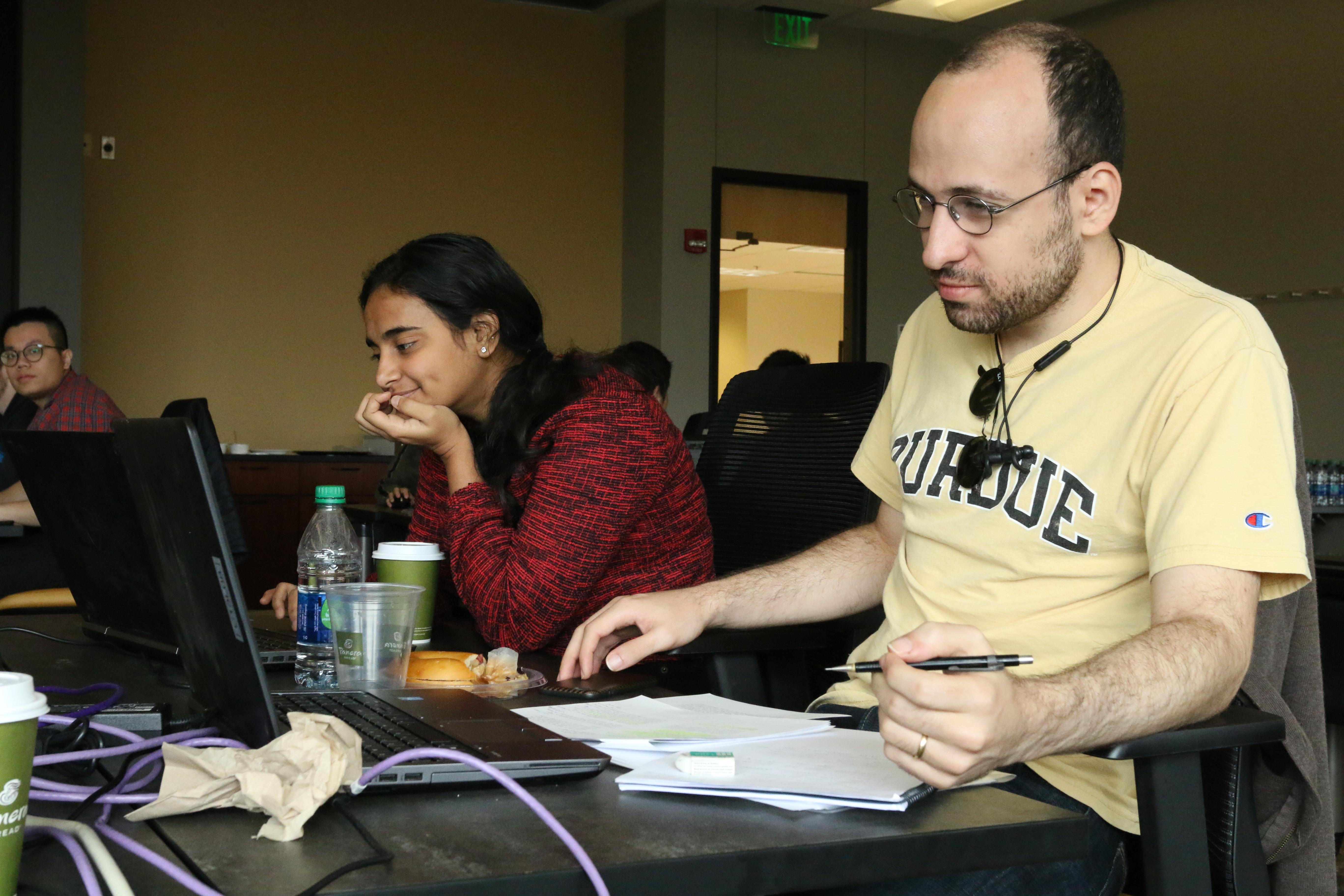 Students taking part in Purdue Computer Science cybersecurity workshop