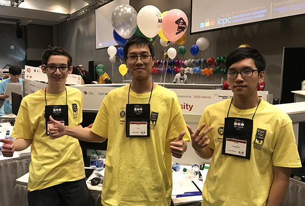 A team of Purdue Computer Science students at the International Collegiate Programming Contest (ICPC) North America Championship.