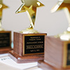 An image of the awards given to students at the annual CS Awards Banquet
