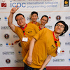 Minh Nguyen, Devin Qu, Trung Dang, and coach Professor Ninghui Li