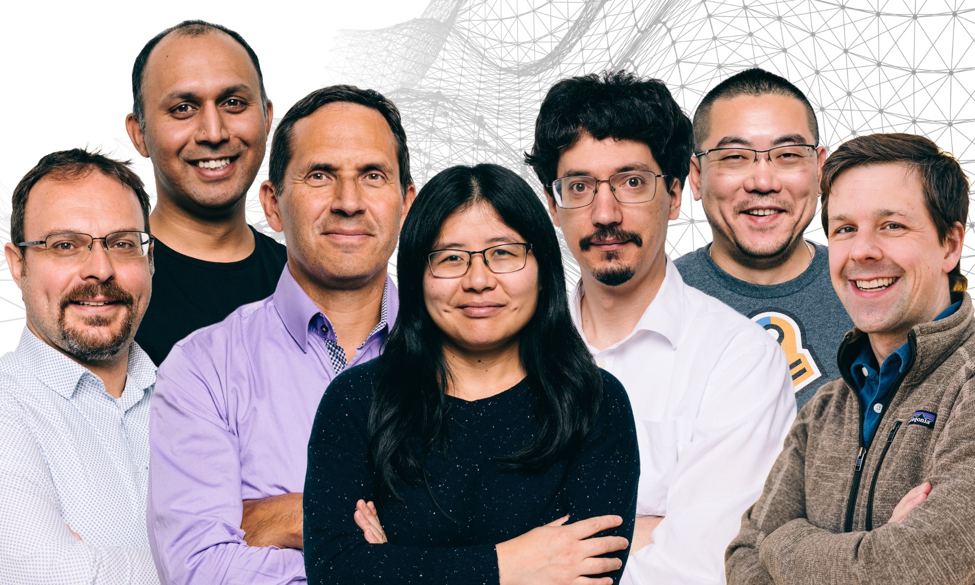 Professors Vassilis Zikas, Muhammad Shahbaz, Daniel Aliaga, Chunyi Peng, Antonio Bianchi, Dave Jing Tian, David Gleich