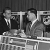 On April 26, 1963, Purdue hosted an all-day event to dedicate its new IBM 7090 digital computer and celebrate having introduced the nation’s first academic computer science department. (Photo courtesy of Purdue Department of Computer Science)