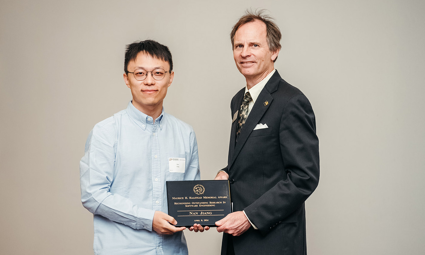 Nan Jiang is the recipient of the Professor Maurice H. Halstead Award