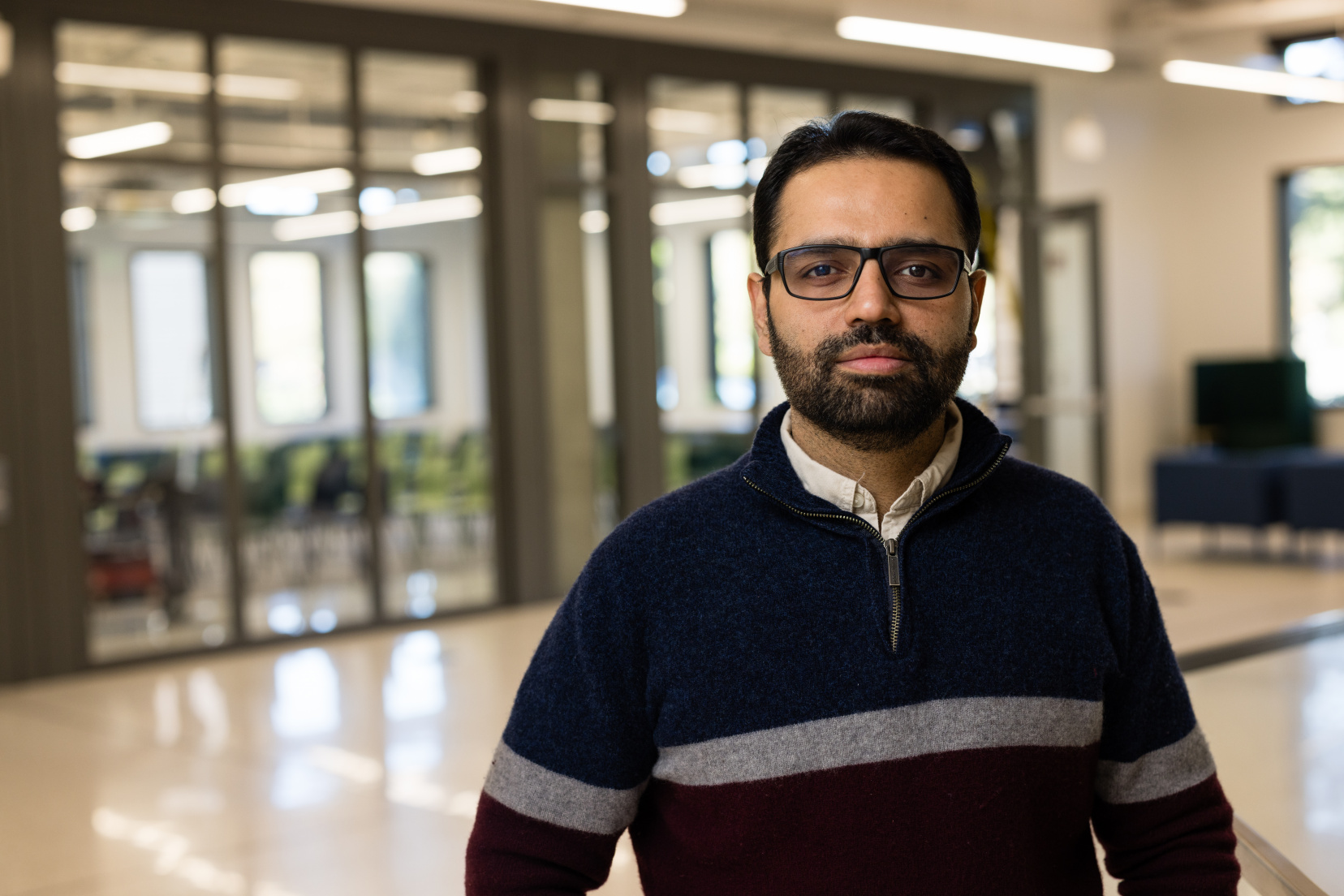 Ahmed H. Qureshi, assistant professor in Purdue University's Department of Computer Science has received a National Science Foundation CAREER Award. (photo by Brian Powell)