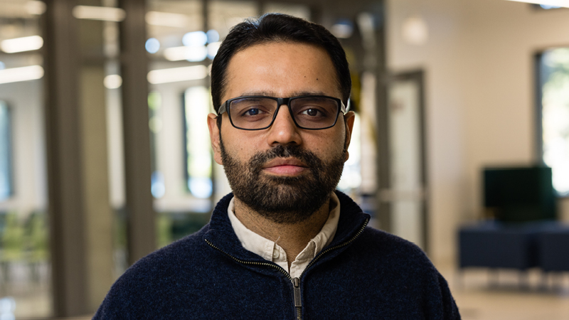 Ahmed H. Qureshi, assistant professor in Purdue University's Department of Computer Science has received a National Science Foundation CAREER Award. (photo by Brian Powell)