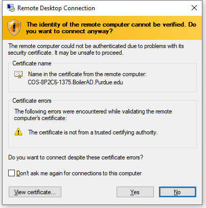 Invalid Cert