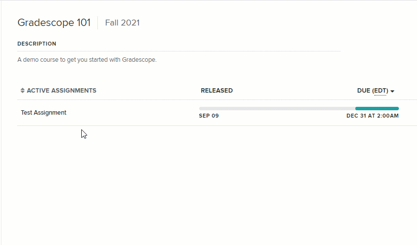 Gradescope Select Assignment and Question for Grading