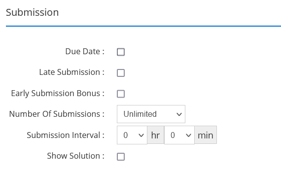 Vocareum submission options